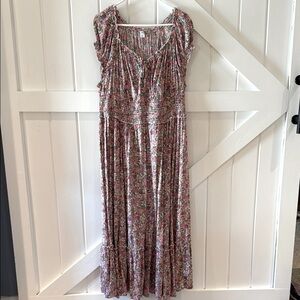 Old Navy Floral Maxi Dress - Pink and Green